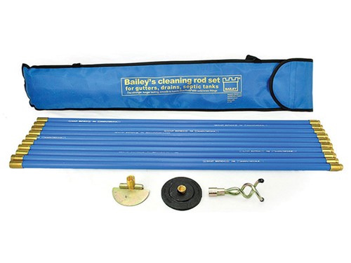 Bailey Universal Drain Rod Set with Carry Bag