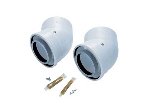 Worcester Oil Flue Elbow 45Deg Pair