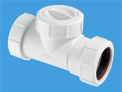 McAlpine Multifit In-Line Non-Return Valve 1 1/2in [White]