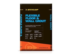 Dunlop Flexible Floor and Wall Tile Grout 10kg [Grey]