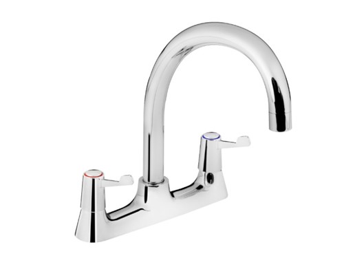 Bristan Bridge Deck Mixer Tap with 3in Levers Chrome