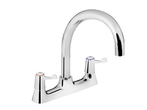 Bristan Bridge Deck Mixer Tap with 3in Levers Chrome