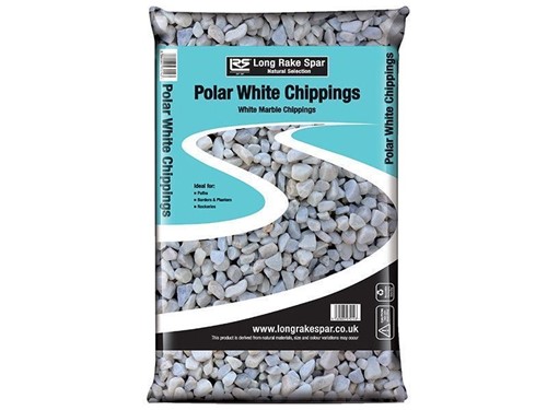 20mm Polar White Chippings - 20kg bag