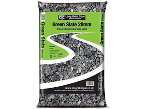 20mm Decorative Green Slate Chippings - 20kg bag