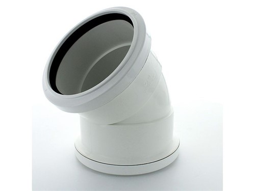 Ring Seal Soil Double Socket Offset Bend 110mm x 135Deg [White]