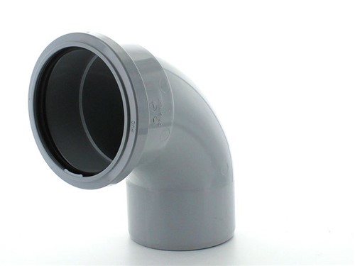 Ring Seal Soil Single Socket Bend 110mm x 92.5Deg [Grey]