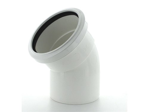 Ring Seal Soil Single Socket Bend 110mm x 135Deg [White]