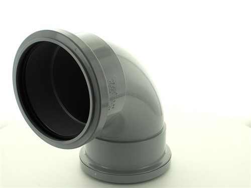 Ring Seal Soil Double Socket Bend 110mm x 92.5Deg [Grey]