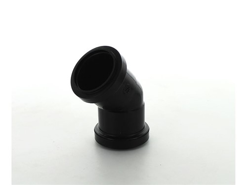 Push Fit Waste Obtuse Bend 45Deg 32mm [Black]