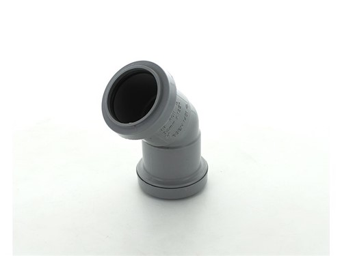 Push Fit Waste Obtuse Bend 45Deg 40mm [Grey]