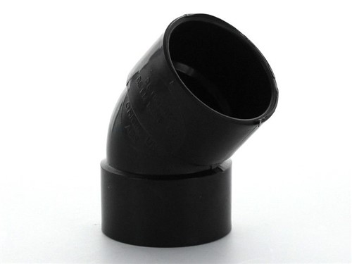 Solvent Waste Obtuse Bend ABS 40mm x 45Deg [Black]