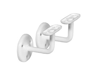 Carlisle Brass Handrail Bannister Brackets White 63mm - Pack of 2