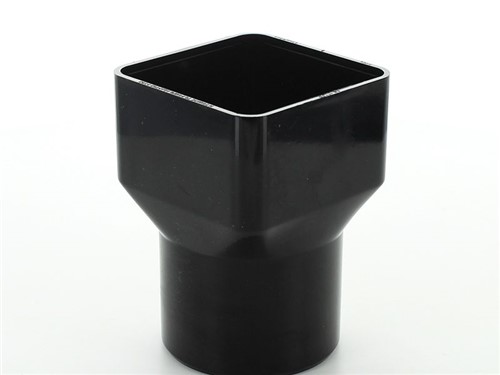 Square to Round Pipe Adaptor 65mm [Black]