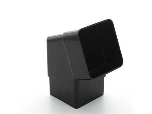 Square Downpipe Offset Bend 65mm x 112.5Deg [Black]