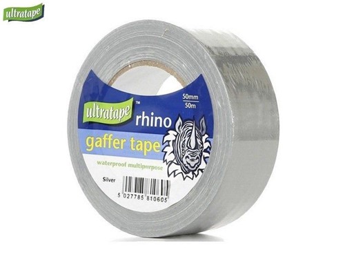 Ultratape Rhino Cloth Gaffer Tape Silver 50m