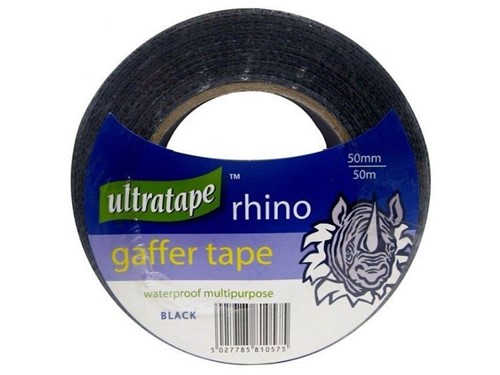 Ultratape Rhino Cloth Gaffer Tape Black 50m