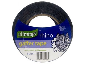 Ultratape Rhino Cloth Gaffer Tape Black 50m