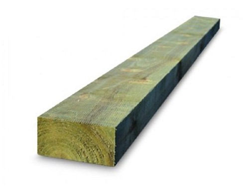 Green Treated Softwood Sleeper 2400 x 200 x 100mm [Green]