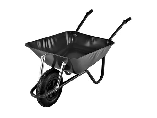 Easiload Heavy Duty Wheelbarrow Pneumatic Wheel 85L - Black