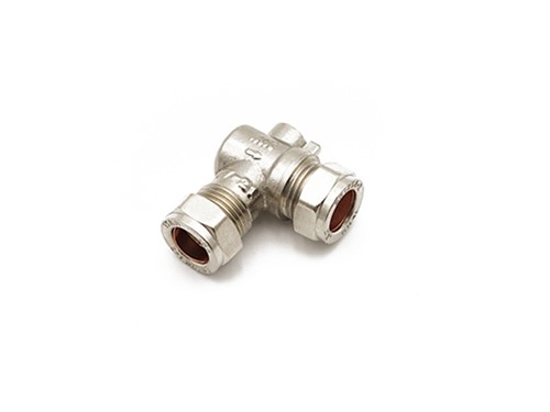 Angled Isolation Valve Chrome [15mm x 15mm]