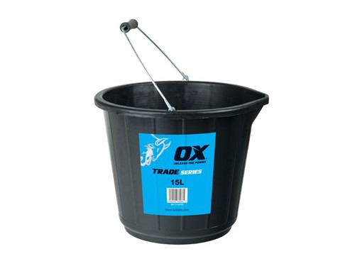 Ox Tools Trade Black Bucket 15 Litre