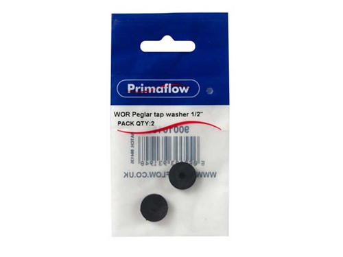 Kwik Pak Pegler Tap Washers 1/2in - Pack of 2