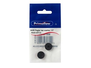 Kwik Pak Pegler Tap Washers 1/2in - Pack of 2