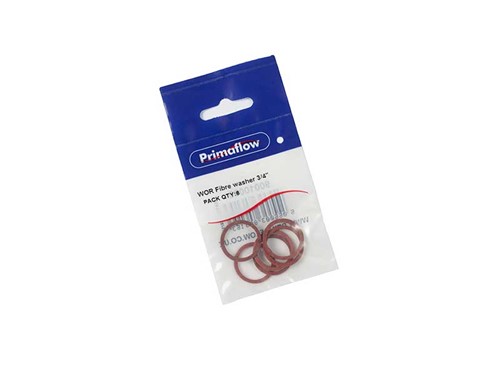 Kwik Pak Fibre Washer 3/4in - Pack of 6