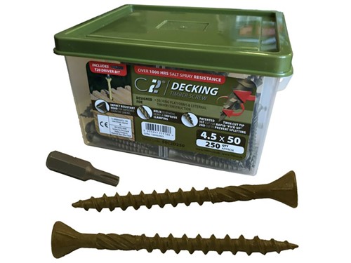 Exterior Timber Decking Screws - 4.5 x 50mm