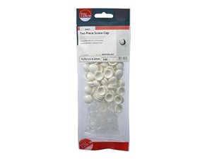 Plastidome White Screw Caps - Pack of 100