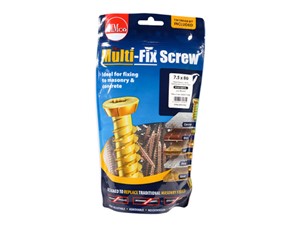 Multi-Fix Concrete Screws 7.5 x 80mm - Pack of 65