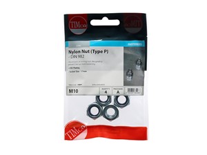 Nylon Nuts Type P M10 - Pack of 4