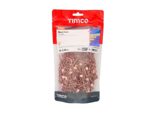 Copper Clout Nails 30mm x 2.65g 1kg