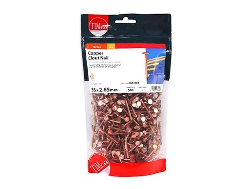 Copper Clout Nails 38mm x 2.65g 1kg