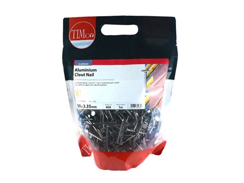 Aluminium Clout Nails 50mm x 3.35g 1kg