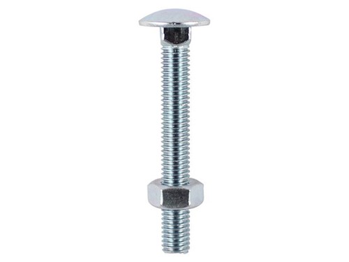 Carriage Bolt & Hex Nut BZP M8 x 110mm Box 50