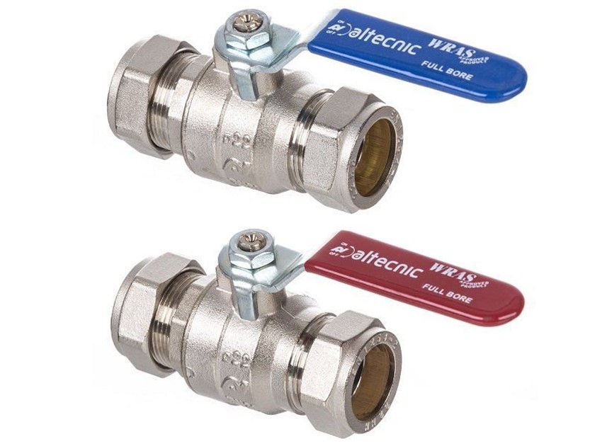 Altecnic lever ball valve red/blue handle 