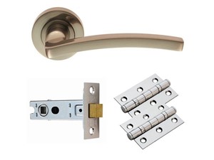 Carlisle Brass Tavira Lever on Rose Latch Pack [Satin Nickel]