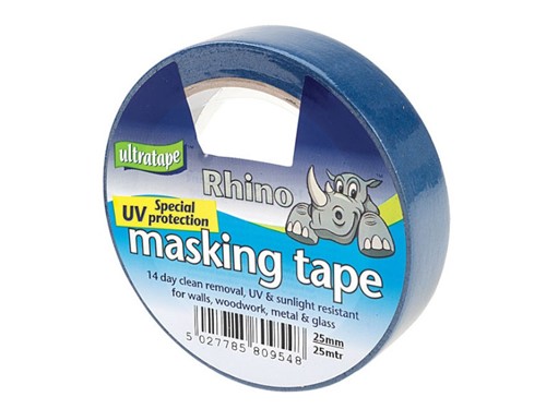 Ultratape Rhino UV Resistant Blue Masking Tape 25mm x 25m