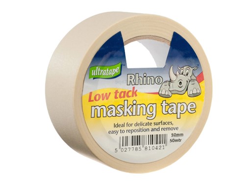 Ultratape Rhino Low Tack Masking Tape 50mm x 50m