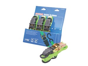 Faithfull 4 Piece Ratchet Tie Down Set