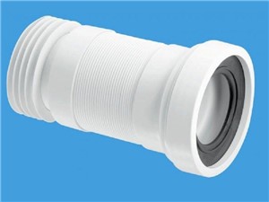 McAlpine Straight Flexible WC Connector 140mm > 290mm