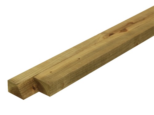 Treated Cant Rail 50mm x 75mm x 3.6m [Green]