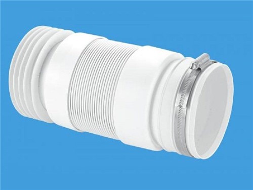 McAlpine Straight Back to Wall Flexible WC Connector 90-107mm