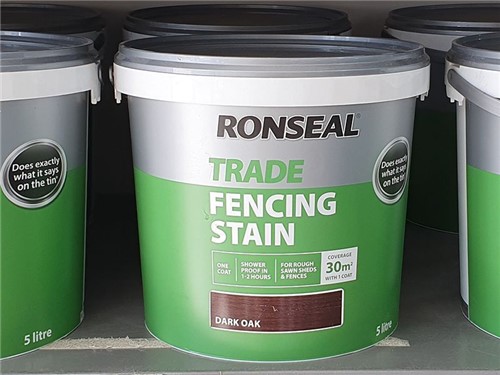 Ronseal - Trade Fencing Stain 9 Litre [Dark Oak]