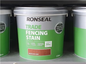 Ronseal Medium Oak Fence Stain Trade 9 Litre