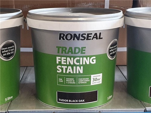 Ronseal - Trade Fencing Stain 5 Litre [Tudor Black]