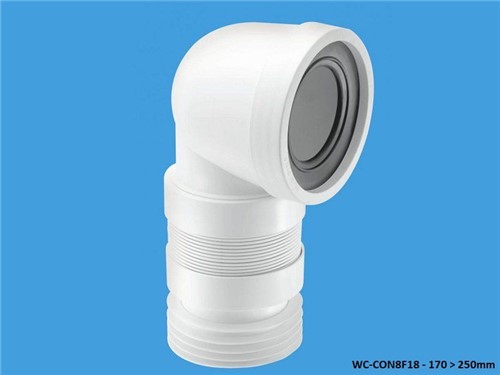 McAlpine Flexible WC Connector 90Deg [170 > 250mm]