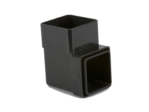 Square Downpipe Bend 65mm x 92.5Deg - Black