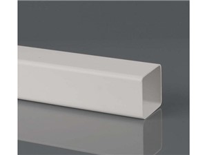 Square Downpipe Length 65mm x 2.5m - White
